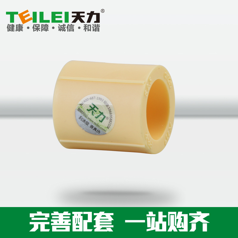 天力管 100%进口原料PPR水管  6分管水管配件抗菌套管接头